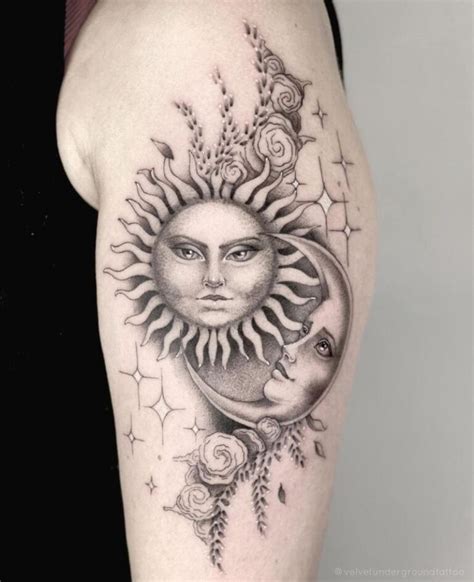 50 Meaningful And Beautiful Sun And Moon Tattoos Kickass Things Hip