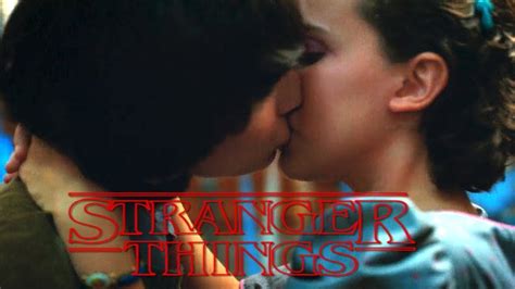 eleven and mike kiss stranger things season 2 2017 2x9 youtube