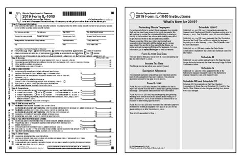 Illinois Tax Forms 2019 Printable State Il 1040 Form And Il 1040