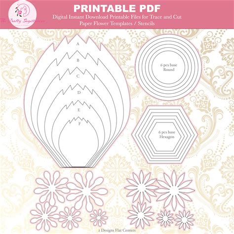 Printable Pdf Paper Flower Templates Discover The Beauty Of Printable