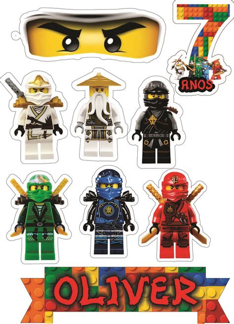 Lego Ninjago All Ninjas Edible Cake Topper Image Abpid00025v1