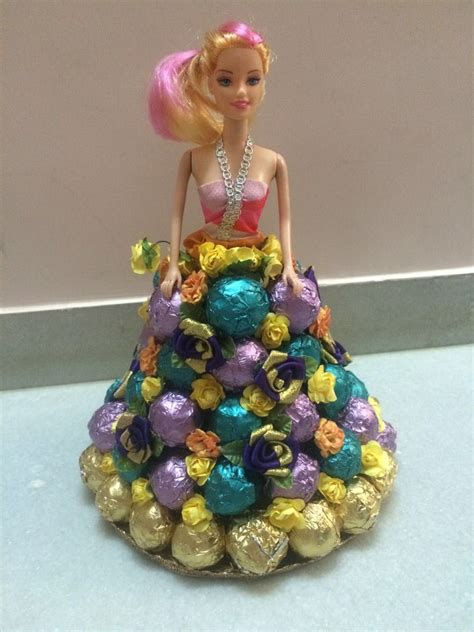 Chocolate Doll Ferrero Candy Bouquet Diy Wedding Doll Barbie