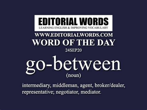 Word Of The Day Go Between 24sep20 English Vocabulary Words
