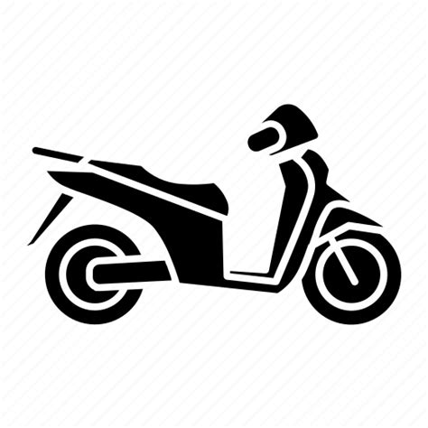 Matic Motorcycle Scooter Side Transportation Vehicle View Icon