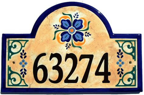 Ceramic House Number Plaque House Number Plaque Personalised Handmade