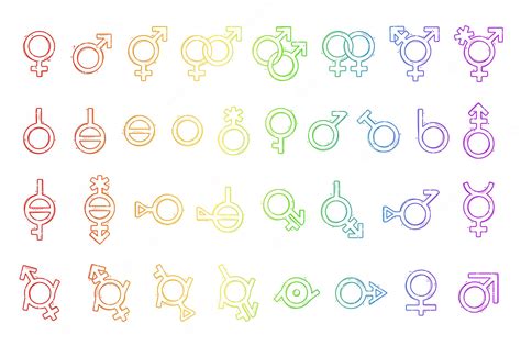Premium Vector Gender Symbols Collections Signs Of Sexual Orientation Vector