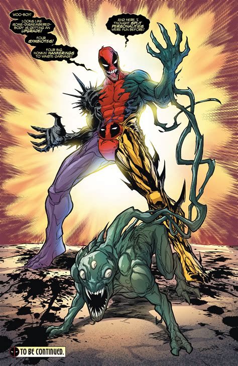 Most Badass Deadpool Fusing With Four Symbiotes Marvel Comics