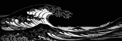 The Great Wave Off Kanagawa Black And White By K Liss On Deviantart
