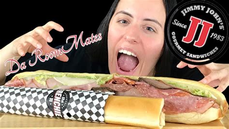 Jimmy Johns Mukbang Eating Show Limited Time Frenchie Gargantuan 16in Sub Youtube