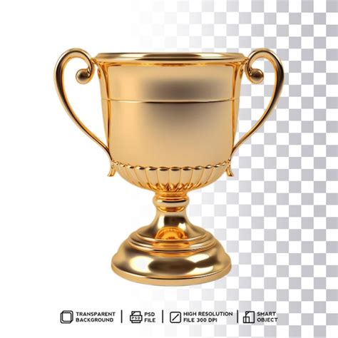 Premium Psd Distinctive Golden Trophy With Transparency Background