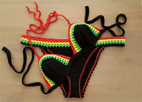 Crochet Bikini Jamaica Swimwear Crochet Bikini De Ganchillo Bikini