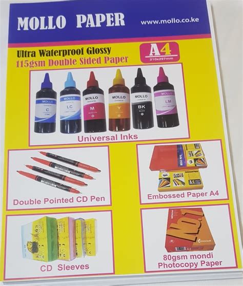 Mollo 115gms Double Sided Glossy Paper Mollo Stationers