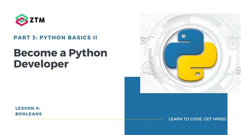 Learn Python Part 3 Python Basics Ii Lesson 9 Booleans
