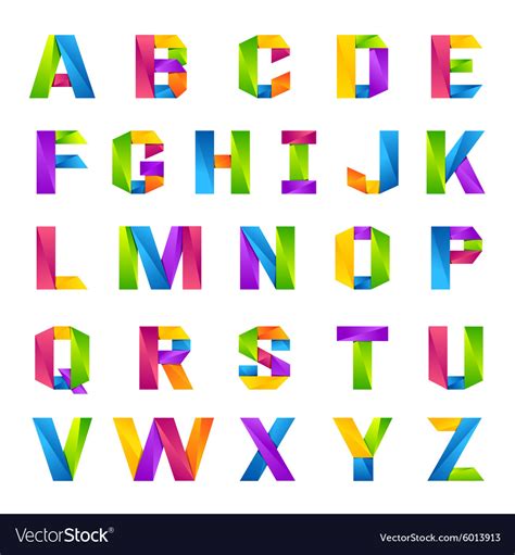 Fun English Alphabet One Line Colorful Letters Set