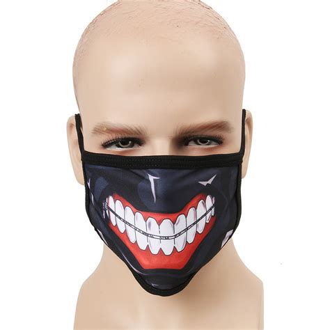 3d tokyo ghoul kaneki ken cosplay mask for halloween costume party decorations props. Kaneki Ken Face Masks Zipper Cycling Anti-Dust Anime Tokyo ...