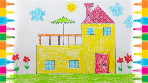 Learn how to draw simple for kids pictures using these outlines or print just for coloring. How to Draw House for kids Drawing House for Learning ...