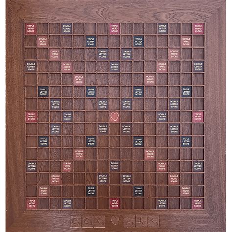 Custom Monotone Mahogany Scrabble Board - Vancouver WoodSmith