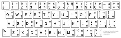 Thai Keyboard Stickers Keyshorts