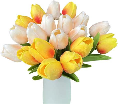 Pcs Multicolor Tulips Artificial Flowers Fake Tulip Stems Real Touch