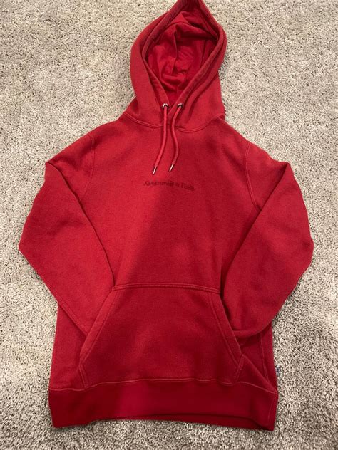 abercrombie and fitch red abercrombie hoodie grailed