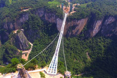 Chinese Glass Bridge Worlds Longest Closes Abs Cbn News