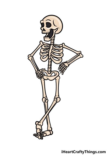 How To Draw A Cartoon Skeleton A Step By Step Guide Skeleton Drawings Skeleton Illustration