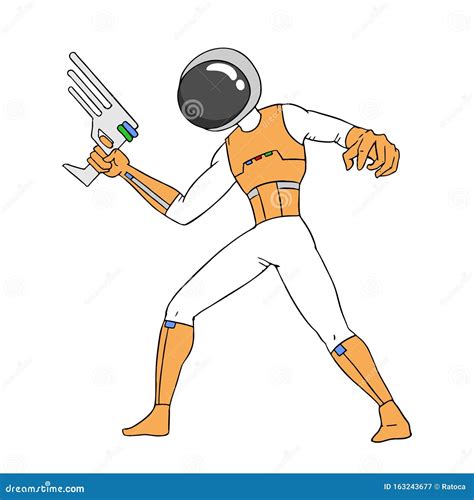 Space Soldier Assault Trooper Stock Illustration