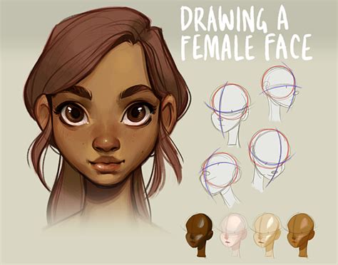 Tutorial Drawing A Female Face Drawing Tutorial Face Human Face Drawing