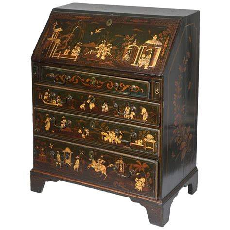 18th Century English Chinoiserie Decorated Desk Chinoiserie Furniture
