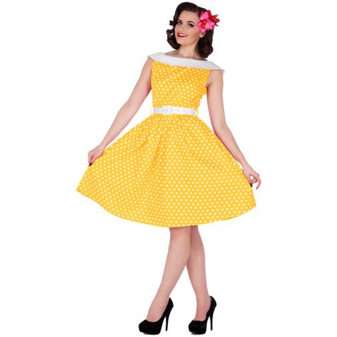 Yellow Polka Dot Dress Yellow Polka Dot Dress Vintage Polka Dot Dress Polka Dots Glam Dresses