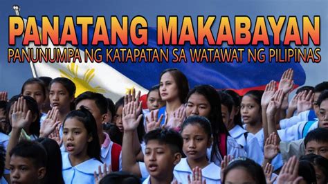Panatang Makabayan Panunumpa Ng Katapatan Sa Watawat Ng Pilipinas Youtube