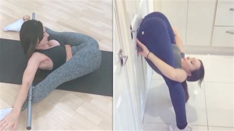 Hot Yoga Challenges Girl Flexibility Training Leah Youtube
