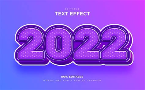 Premium Vector Happy New Year 2022 3d Editable Text Effects