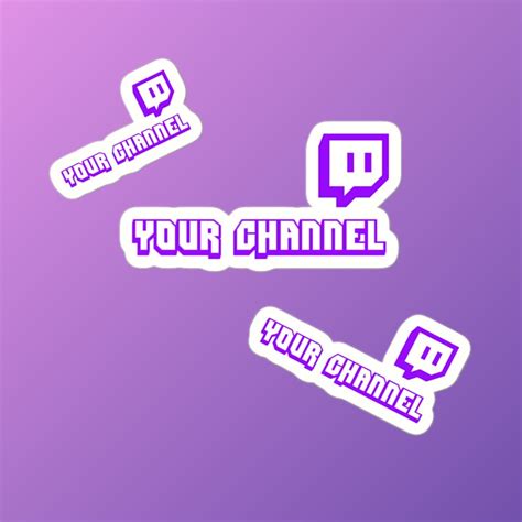 Custom Twitch Channel Name Logo Bubble Free Vinyl Stickers Etsy