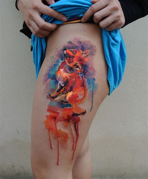 Both small and large compositions are transferred on people's body with more. Amazing Watercolor Tattoos By A Czech Artist That Only ...