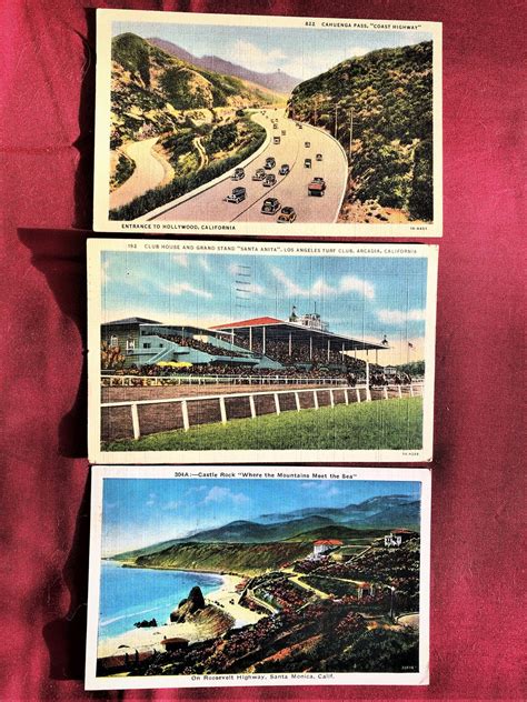 Lot Of 3 Vintage California Postcards Dated 1937 38 Etsy