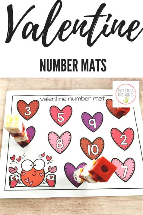 Valentines Day Number Mats For Preschool Valentine Math Activities
