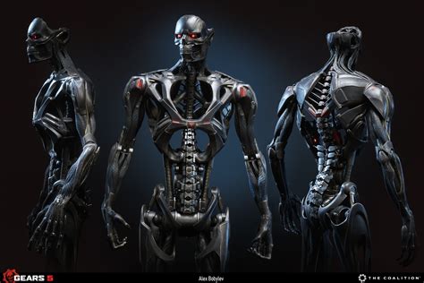 Terminator Dark Fate Futuristic Machine Alex Bobylev Terminator 3d