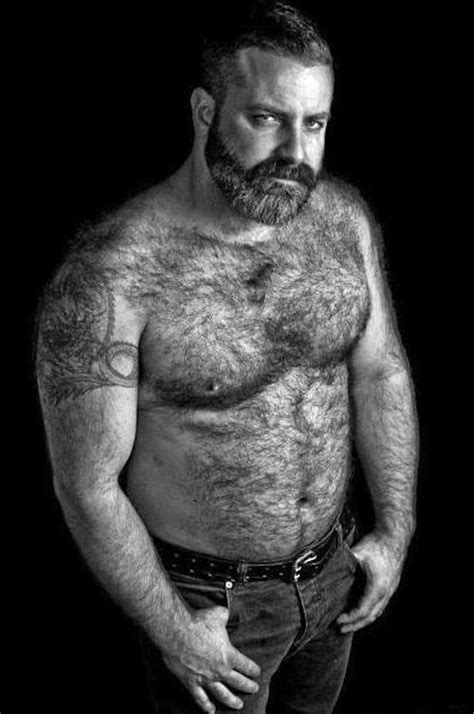 Hairy Daddy Bear Beards Going Grey Men Ink Photography Men