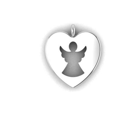 Sterling Silver Heart Angel Charm Layra