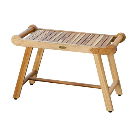 Ecodecors Sensiharmony 30 In W Teak Shower Stool Bench With Liftaide