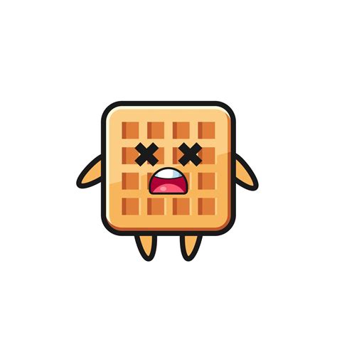 The Dead Waffle Mascot Character 6743788 Vector Art At Vecteezy