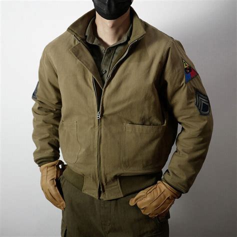 Ww2 Fury Brad Pitt Tanker Jacket Military Patch Uniform Us Army Mens