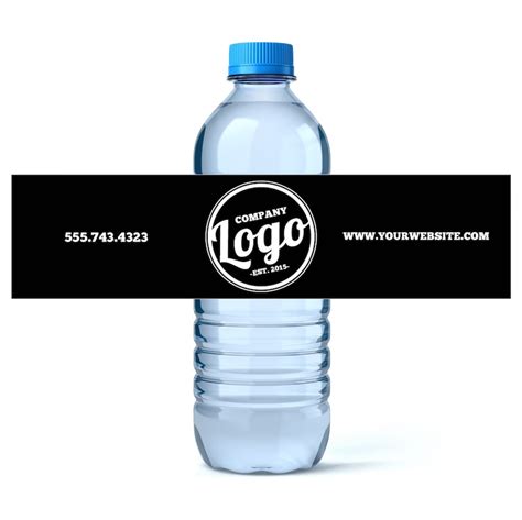 Custom Water Bottle Labels Your Business Logo Or Design Etsy