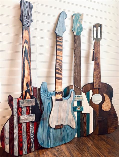 Personalized Guitar Wall Art Wood Guitars Handcrafted Wood Etsy