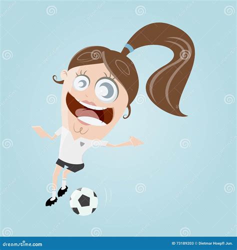 Funny Soccer Girl Stock Vector Illustration Of Sports 73189203