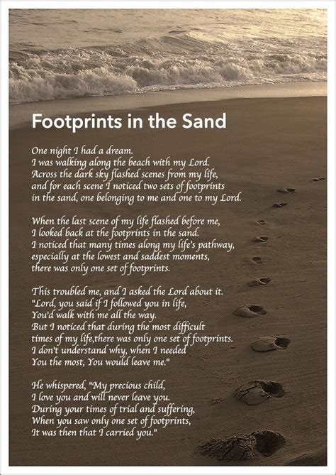 Footprints Poem Print Footprints In The Sand Poetry Art Pimlico Prints