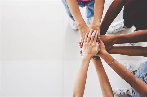 Free Stock Photo Of Top View Of Team Hands Together Hands In With