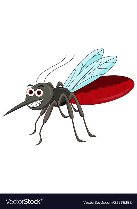 Cute Mosquito Cartoon Royalty Free Vector Image