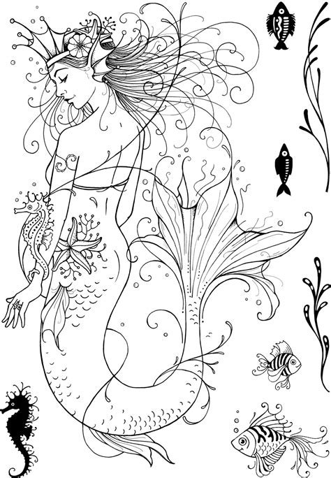 Pink Ink Designs Clear Stamp Mermaid 6 In X 8 In Creative Expressions